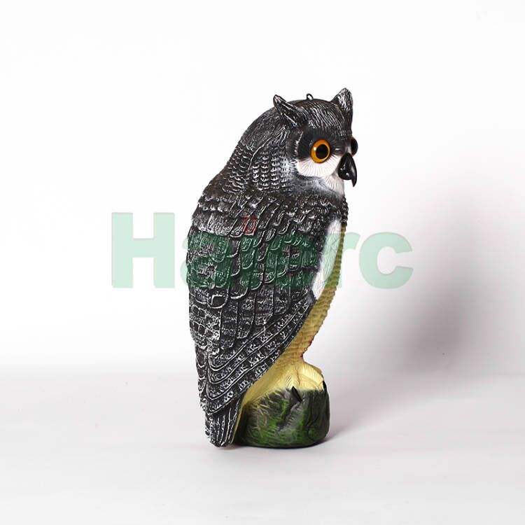 Haierc Garden Natural Scarecrow Plastic Owl Pest Control HC1601F