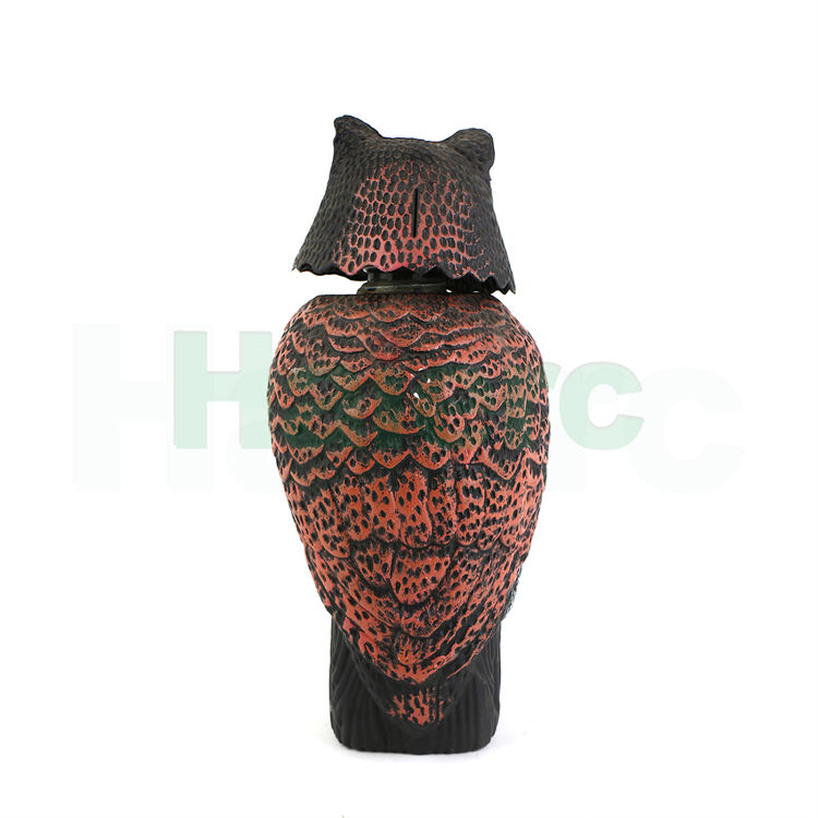 Haierc Garden Natural Scarecrow Rotating Head Moveable Owl Pest Control HC1612