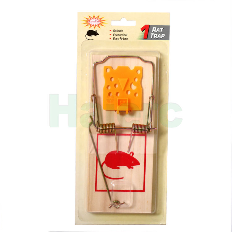 Haierc Chuột gỗ có thể tái sử dụng bẫy chuột sát thủ chuột Spring Bẫy chuột Nhanh HC2217BM-1