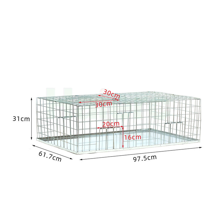 Haierc Foldable Galvanised Pigeon Trap Cage Feral Pigeon Trap HC1607