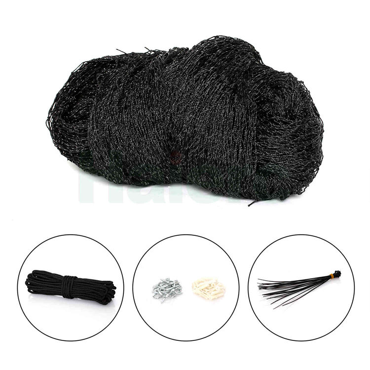 Haierc protect safety cat fall home netting black woven mesh cat net