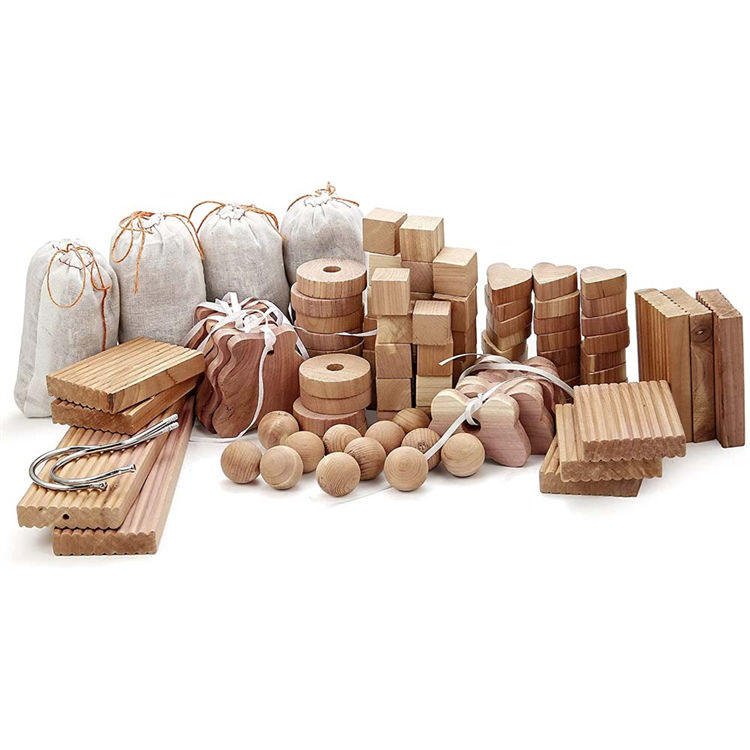 Haierc Lưu trữ quần áo, 8 mặt hàng gỗ tuyết tùng có giá trị với các khối tuyết tùng màu đỏ thơm/Hang để làm phụ kiện lưu trữ kín HC4309S