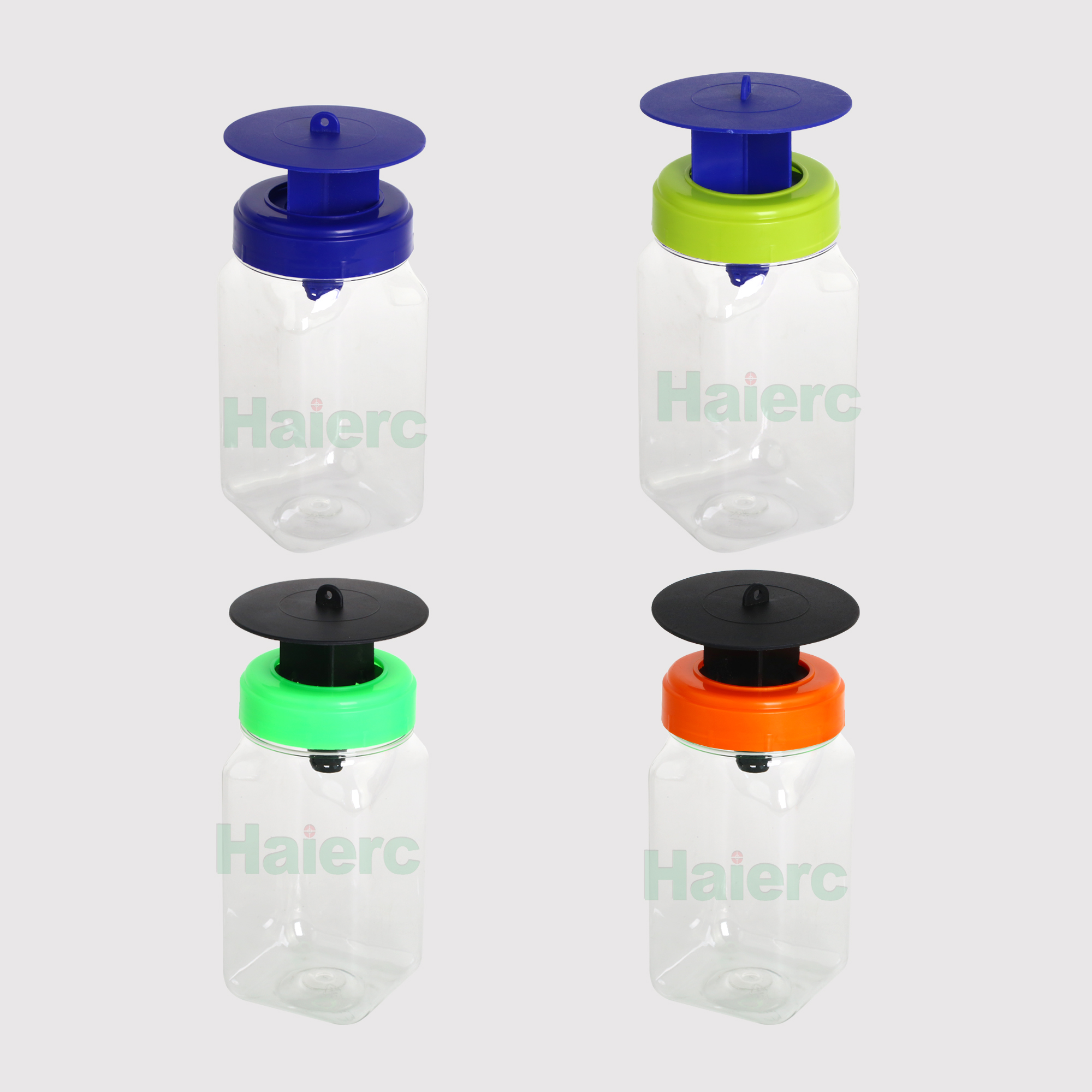 Haierc Chai chụp ruồi nhựa không độc, dùng lại được, treo ngoài trời buôn lẻ cùng mồi, chai chụp ruồi trái cây