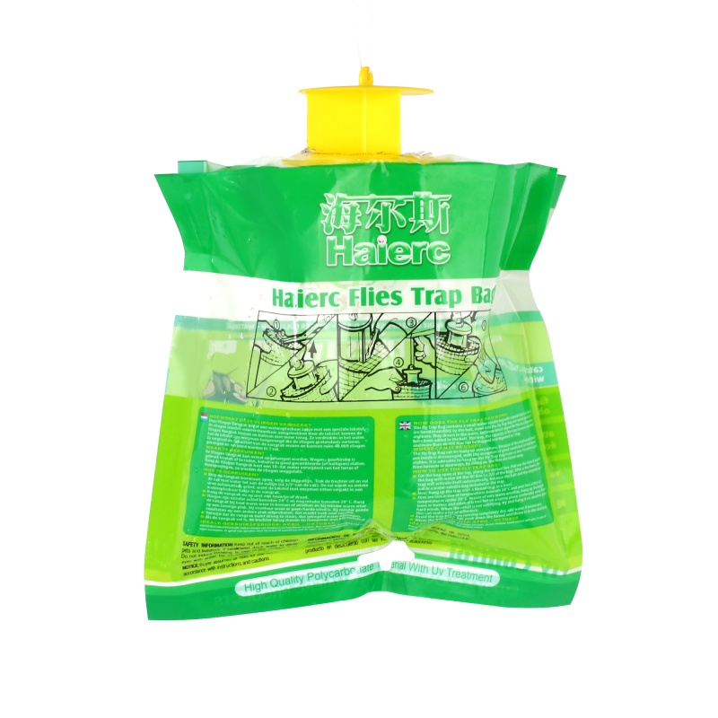Bẫy ruồi Haierc ngoài trời, bẫy ruồi cho sân hiên, túi bắt ruồi không độc hại dùng ngoài trời, dùng một lần. Bộ bắt côn trùng treo cho tất cả các loại ruồi bẩn.