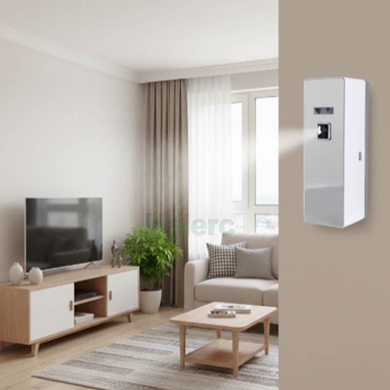 Máy phun côn trùng tự động gắn tường thân thiện với môi trường Haierc, cảm biến chuyển động và màn hình LCD, sử dụng pin