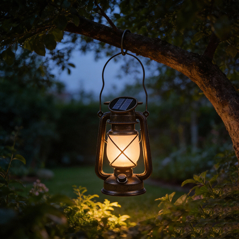 Đèn diệt côn trùng ngoài trời năng lượng mặt trời Haierc với LED ngọn lửa / trắng, đèn diệt muỗi UV, đèn sân vườn, đèn cắm trại