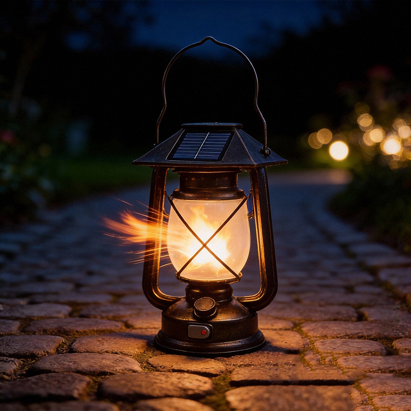 Đèn diệt côn trùng ngoài trời năng lượng mặt trời Haierc với LED ngọn lửa / trắng, đèn diệt muỗi UV, đèn sân vườn, đèn cắm trại