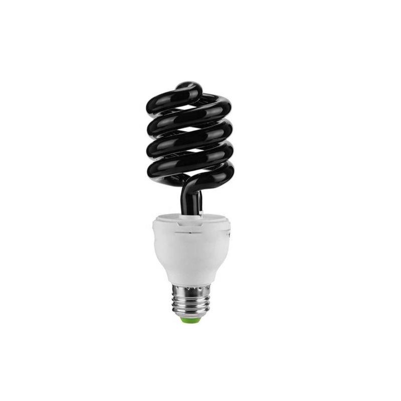 Đèn sợi đốt tiết kiệm năng lượng UV dạng xoắn E27 cỡ nhỏ | Đèn đen dùng để bẫy muỗi và ruồi | 365nm/368nm/395nm